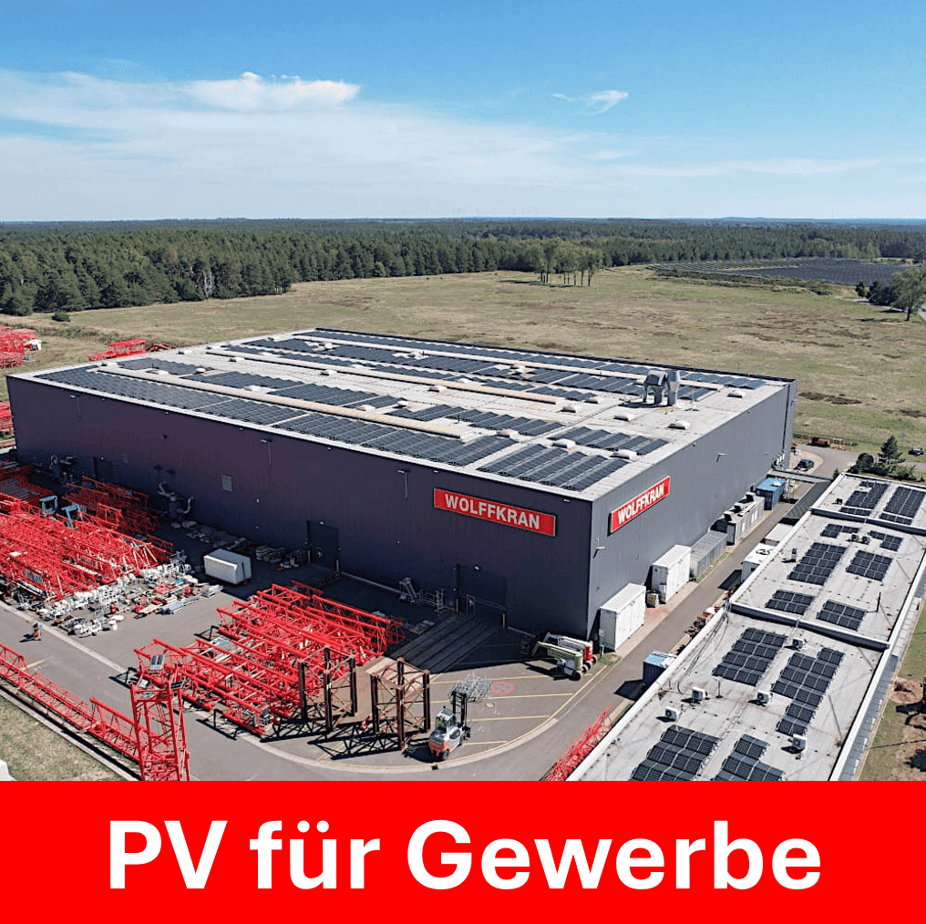 PV-Anlage von EMIS Electrics auf einem Gewerbedach in Luckau