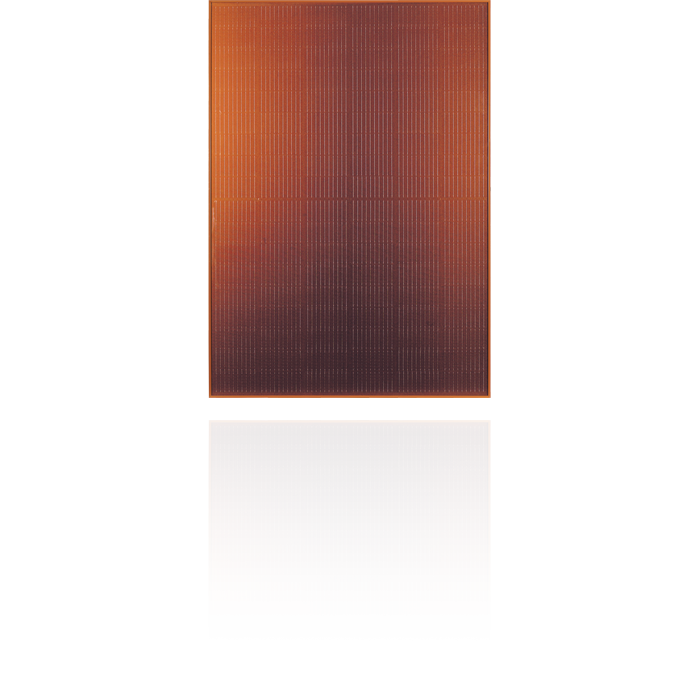 Orangefarbene Photovoltaikmodule FuturaSun